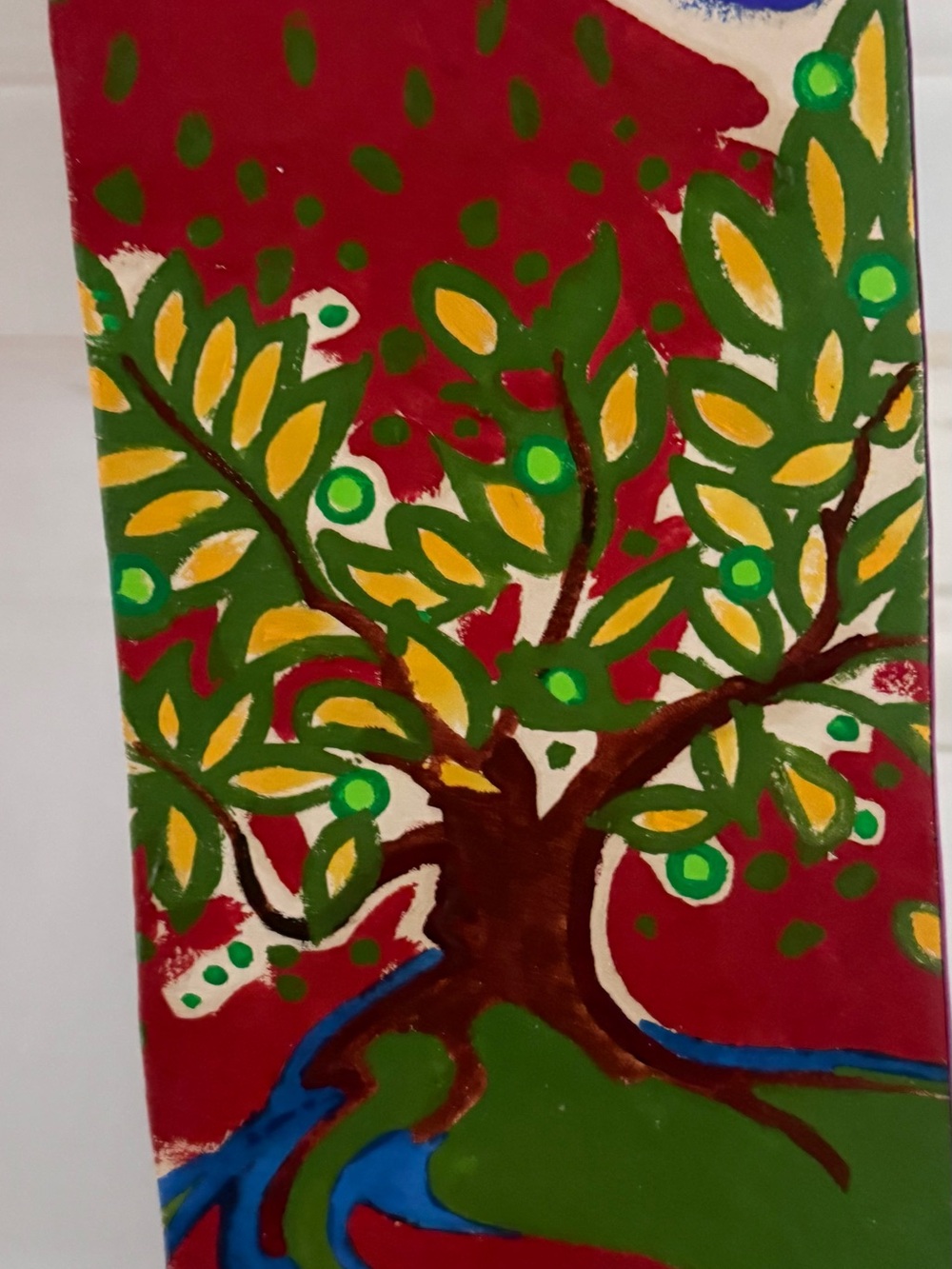 Colorful Abstract Hand Painted Stole for Clergy - Picture 6 of 9